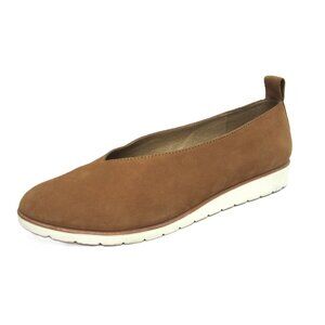 Eileen Fisher Size 10 Humor Wedge Ballet Flat Almond Toe Tan Light Bown Camel